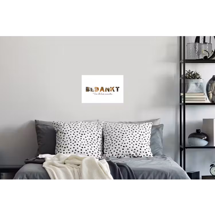 Gepersonaliseerde muursticker - Bedankt - Lettercollage — 5