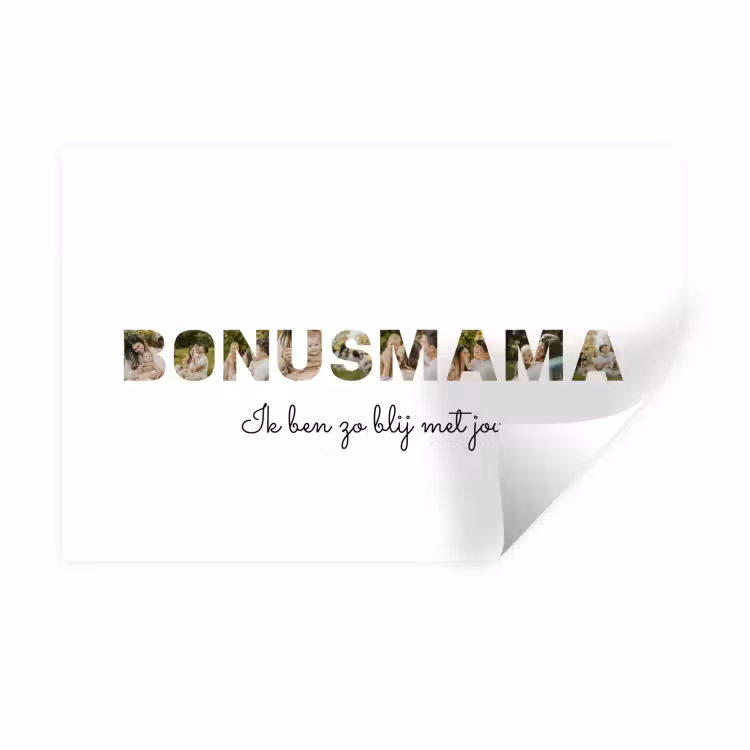 Gepersonaliseerde muursticker - Bonusmama - Lettercollage — 1