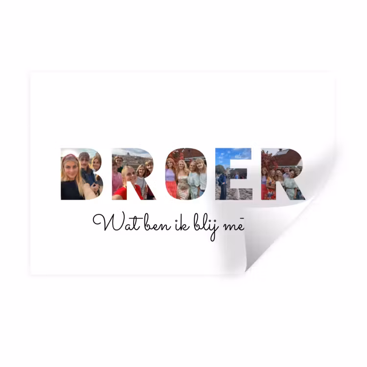 Gepersonaliseerde muursticker - Broer - Lettercollage — 1