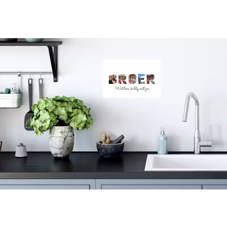 Gepersonaliseerde muursticker - Broer - Lettercollage — 2