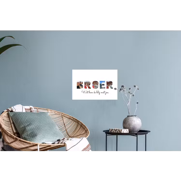 Gepersonaliseerde muursticker - Broer - Lettercollage — 4