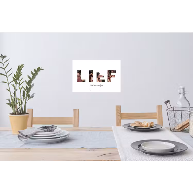 Gepersonaliseerde muursticker - Lief - Lettercollage — 3