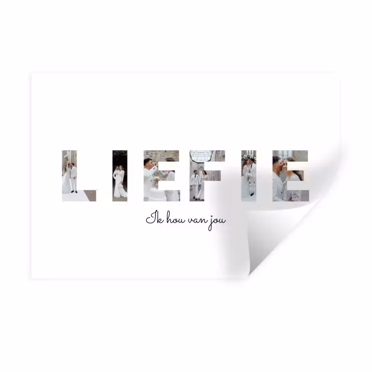 Gepersonaliseerde muursticker - Liefie - Lettercollage — 1