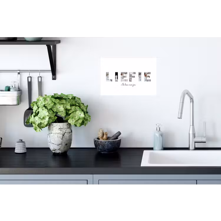Gepersonaliseerde muursticker - Liefie - Lettercollage — 2