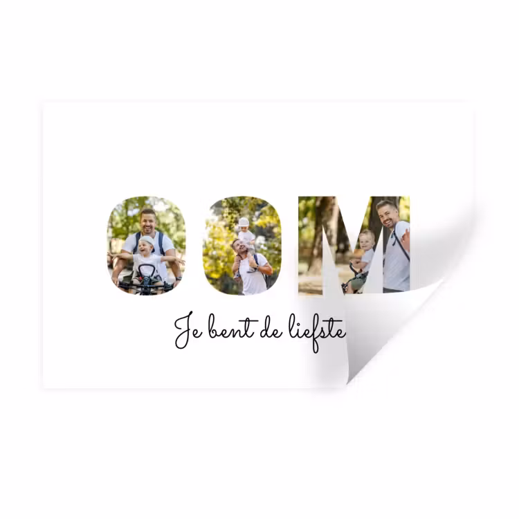 Gepersonaliseerde muursticker - Oom - Lettercollage — 1