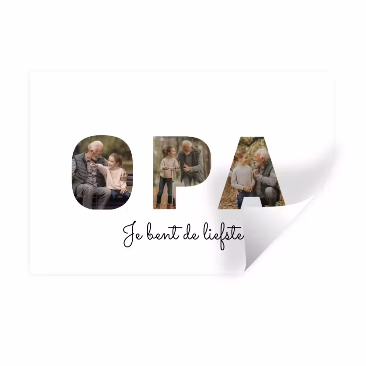 Gepersonaliseerde muursticker - Opa - Lettercollage — 1
