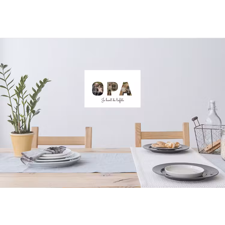 Gepersonaliseerde muursticker - Opa - Lettercollage — 3