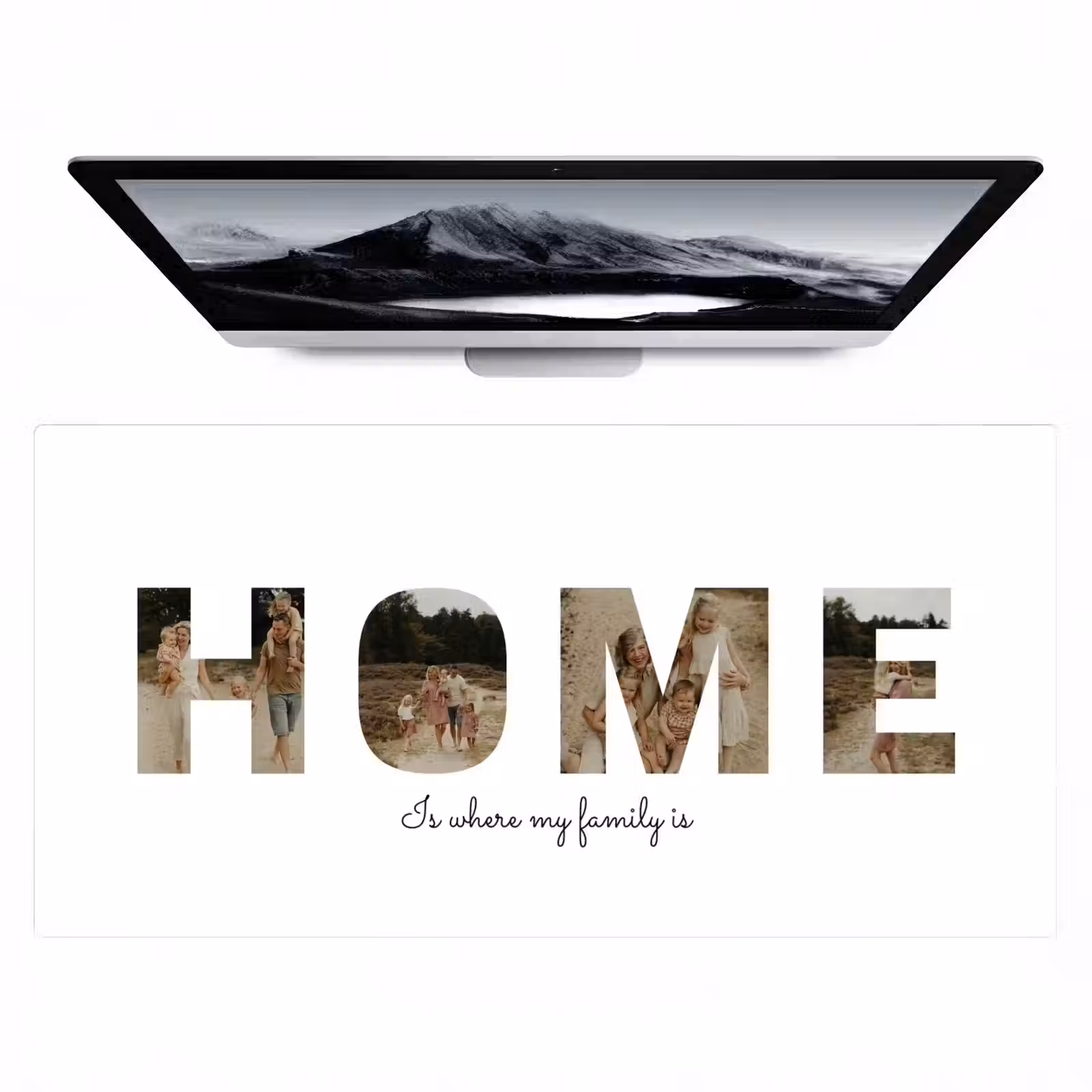 Gepersonaliseerde bureau onderlegger - Home - Lettercollage — 1