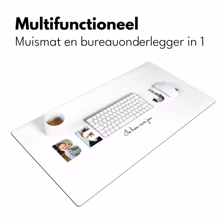 Gepersonaliseerde bureau onderlegger - Beertje - Lettercollage — 7