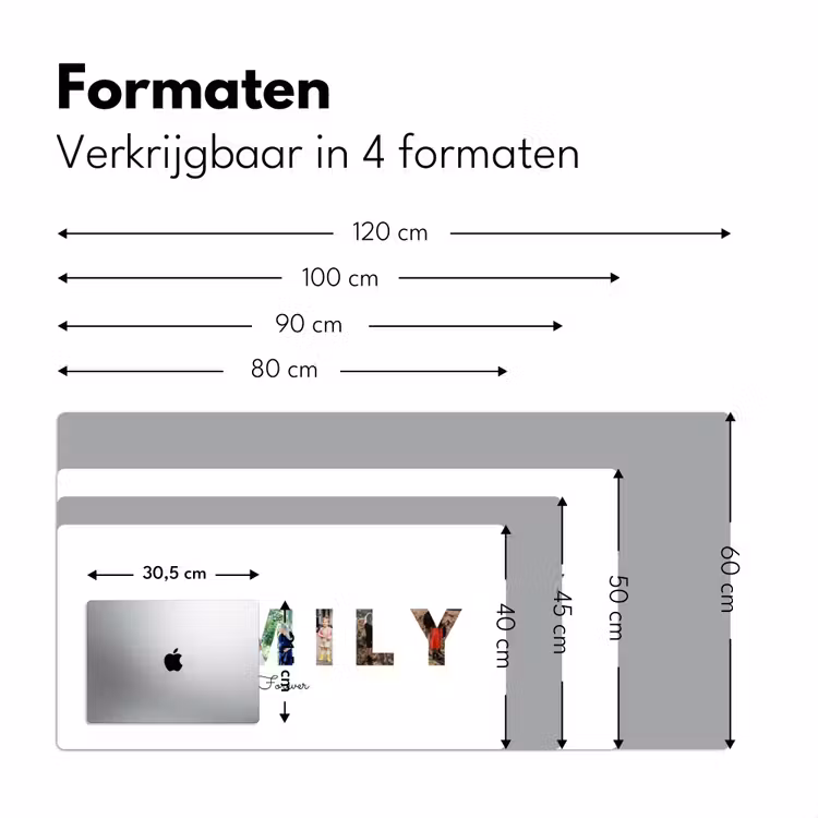 Gepersonaliseerde bureau onderlegger - Family - Lettercollage — 8