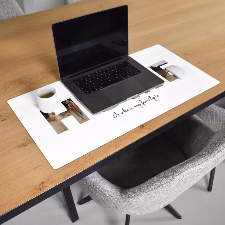 Gepersonaliseerde bureau onderlegger - Home - Lettercollage — 3