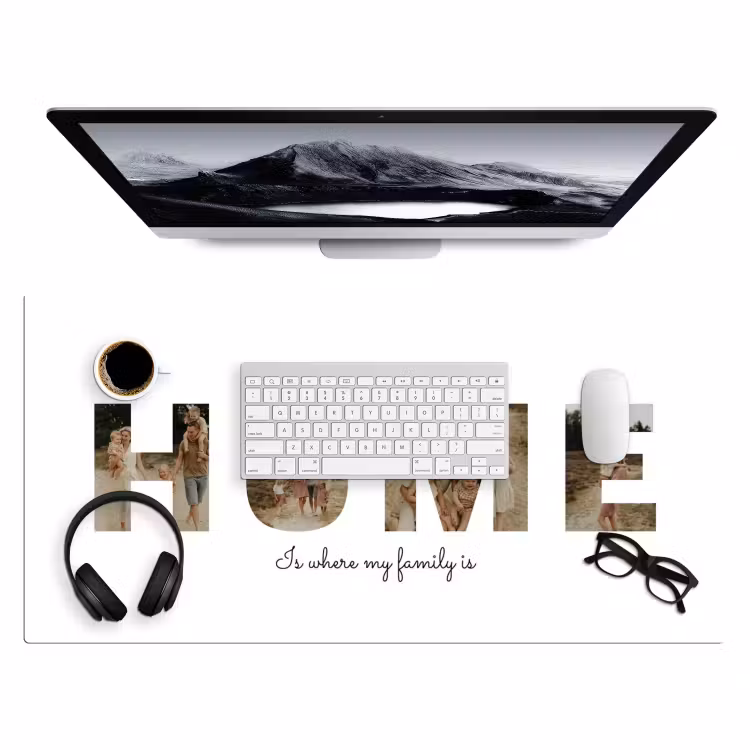 Gepersonaliseerde bureau onderlegger - Home - Lettercollage — 4