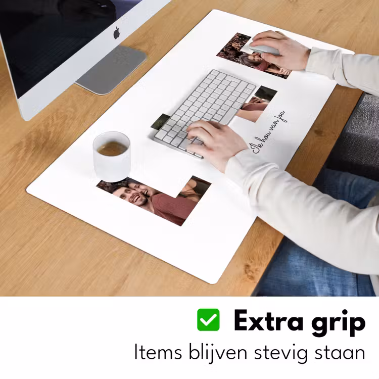 Gepersonaliseerde bureau onderlegger - Lief - Lettercollage — 6