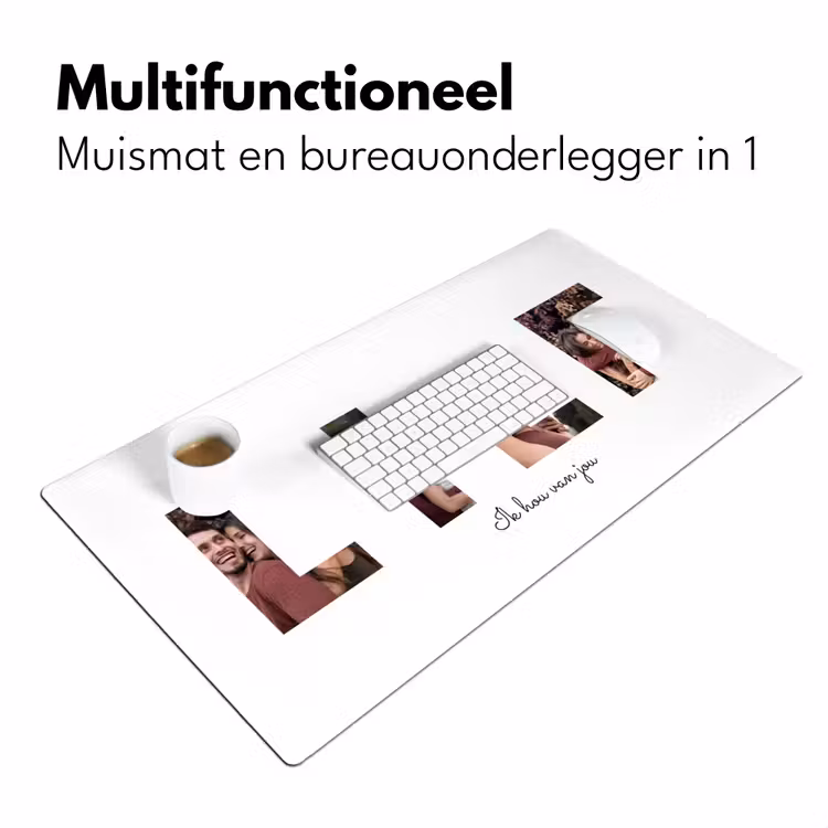 Gepersonaliseerde bureau onderlegger - Lief - Lettercollage — 7