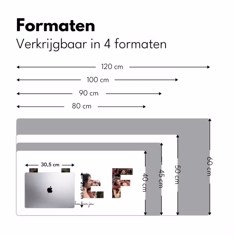 Gepersonaliseerde bureau onderlegger - Lief - Lettercollage — 8