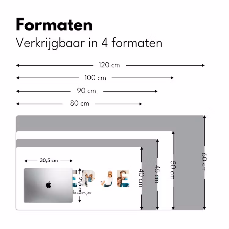 Gepersonaliseerde bureau onderlegger - Poepje - Lettercollage — 8