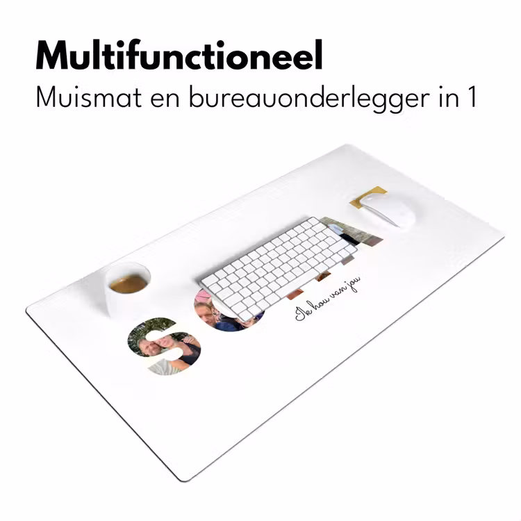 Gepersonaliseerde bureau onderlegger - Schat - Lettercollage — 7