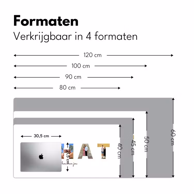 Gepersonaliseerde bureau onderlegger - Schat - Lettercollage — 8