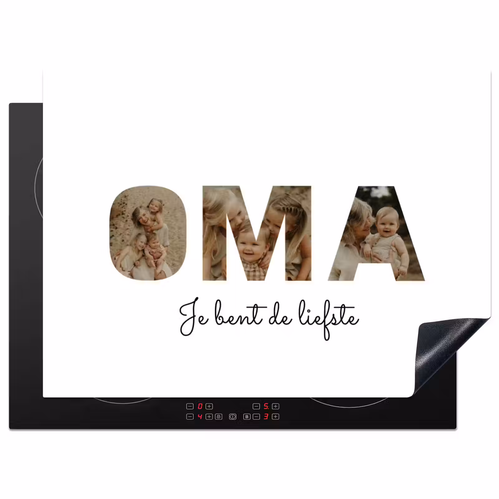 Gepersonaliseerde inductie beschermer - Oma - Lettercollage — 1