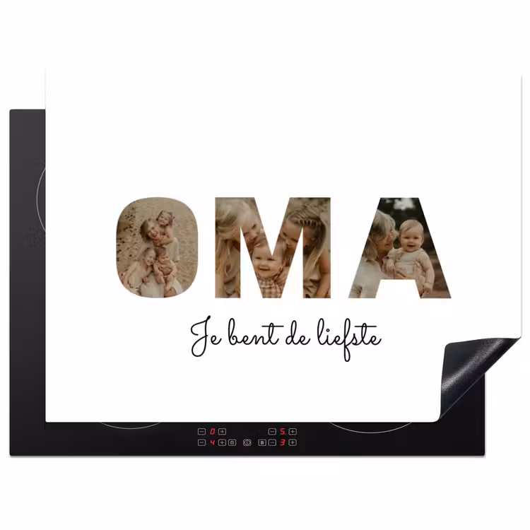 Gepersonaliseerde inductie beschermer - Oma - Lettercollage — 1