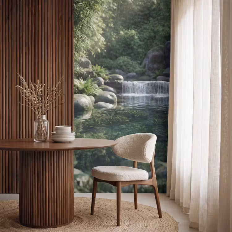Behang - Beek - Waterval - Natuur - Groen — 4