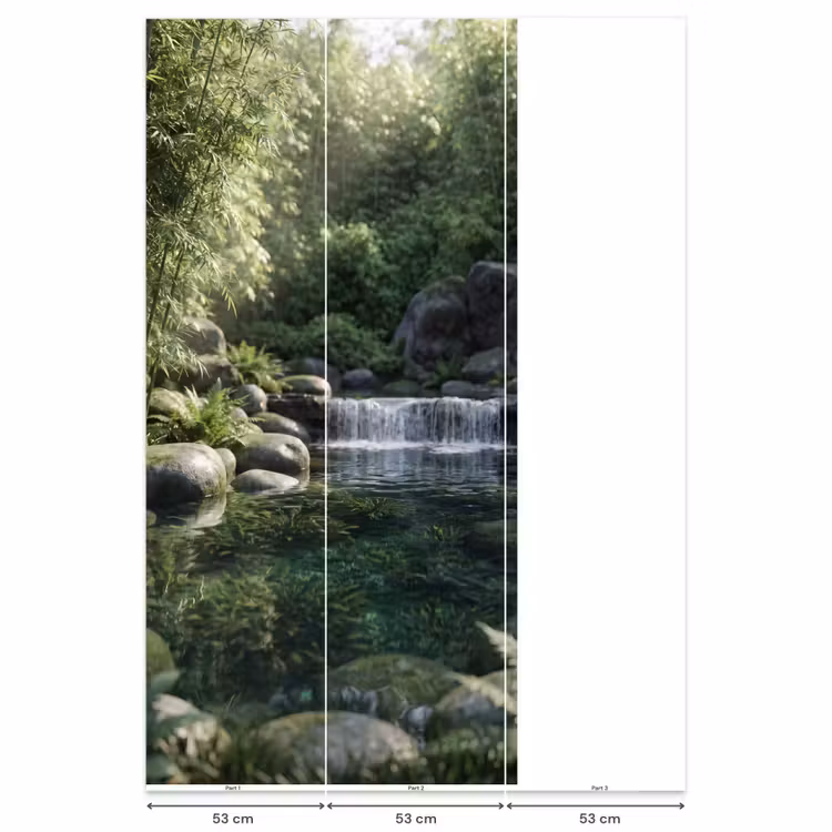 Behang - Beek - Waterval - Natuur - Groen — 6