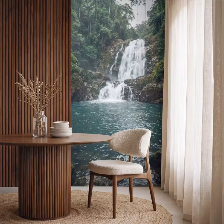 Behang - Waterval - Bos - Natuur - Groen — 4