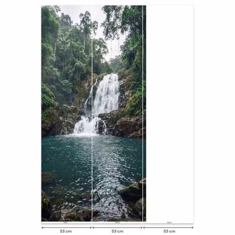 Behang - Waterval - Bos - Natuur - Groen — 6