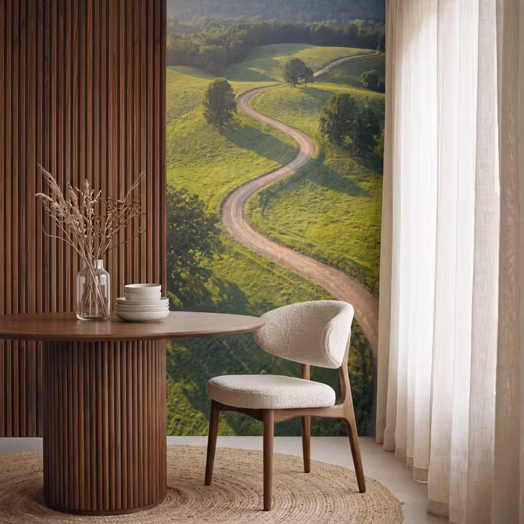 Behang - Weg - Weide - Natuur - Groen — 4