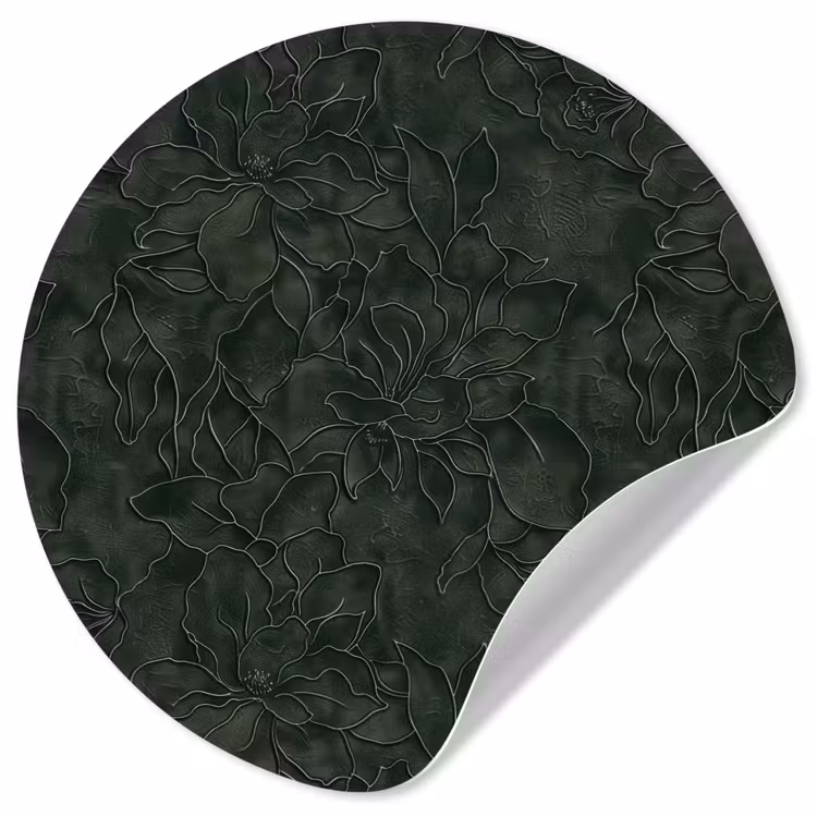 Behangcirkel - Bloemen - Lijnen - Groen — 1