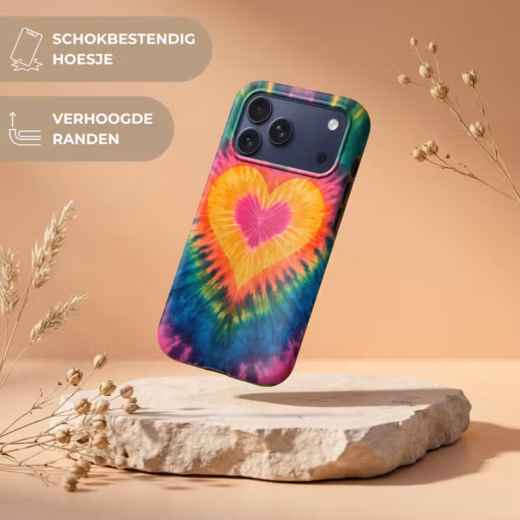 Telefoonhoesje Toughcase - Hart - Tie Dye - Kleurrijk — 5