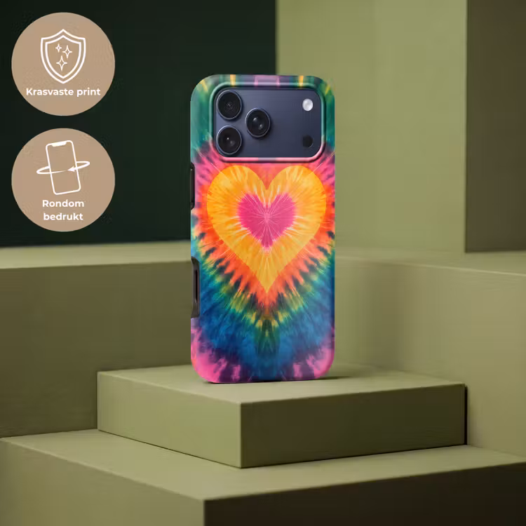 Telefoonhoesje Toughcase - Hart - Tie Dye - Kleurrijk — 7