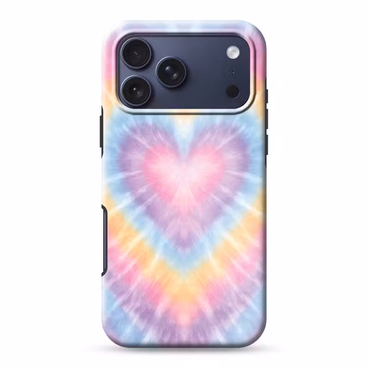 Telefoonhoesje Toughcase - Hartvorm - Pastelkleuren - Tie Dye — 1