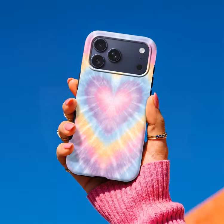 Telefoonhoesje Toughcase - Hartvorm - Pastelkleuren - Tie Dye — 2