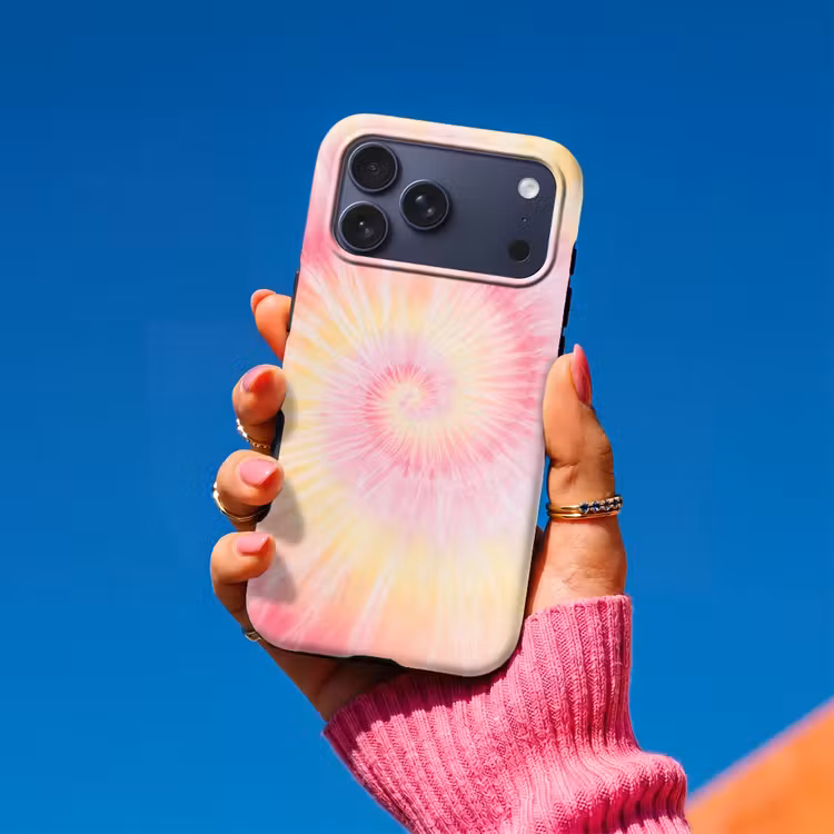 Telefoonhoesje Toughcase - Patroon - Tie Dye - Pasteltinten - Roze — 2