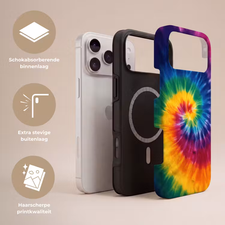 Telefoonhoesje Toughcase - Regenboogkleuren - Spiraal - Kleurrijk — 3