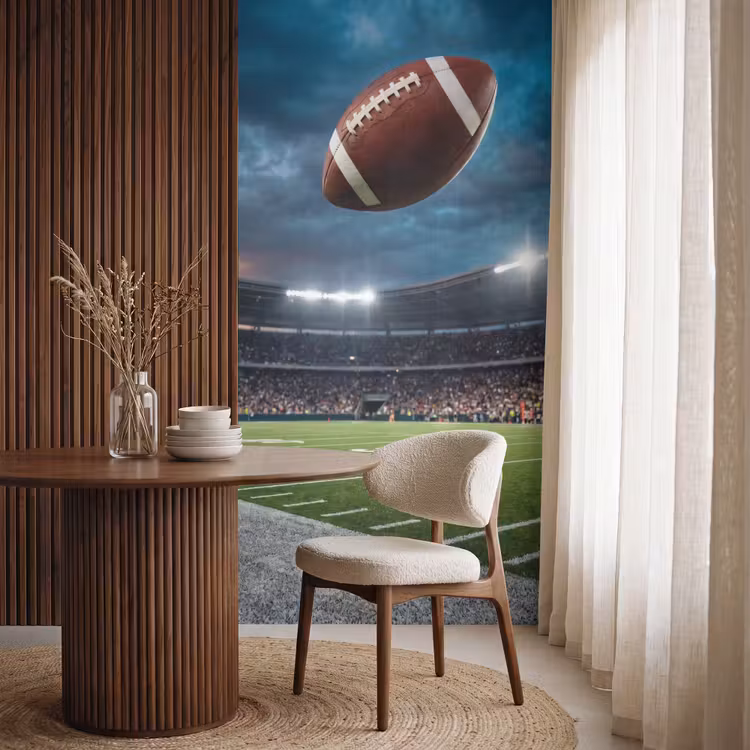 Behang - Vliegende American Football Bal Stadion — 4
