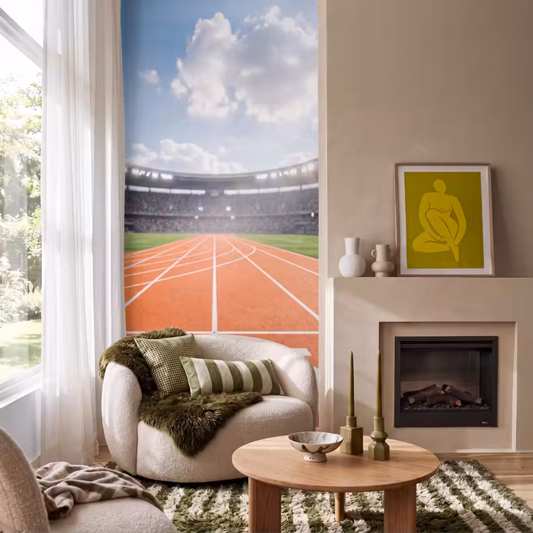 Behang - Atletiekbaan in Stadion