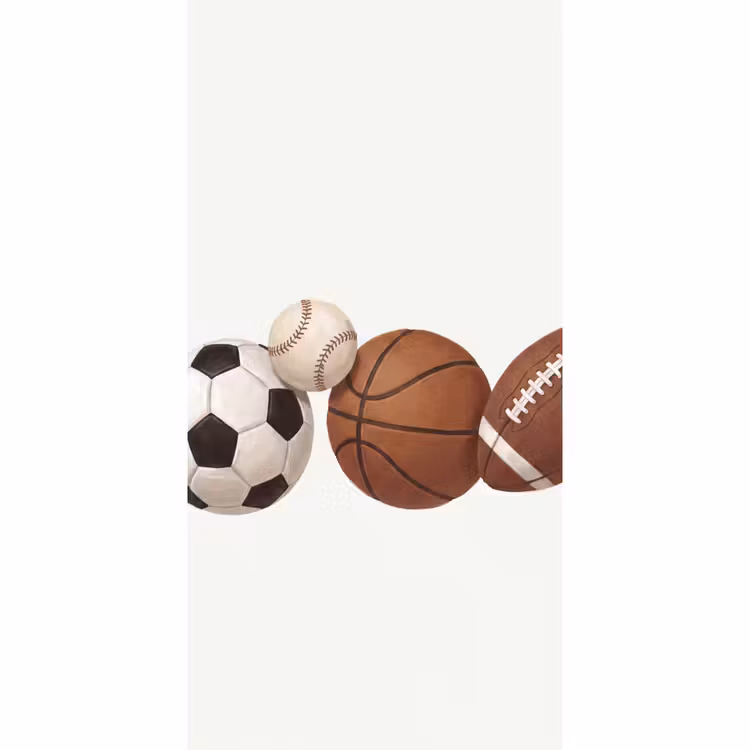 Behang - Sportballen Voetbal Honkbal Basketbal — 2