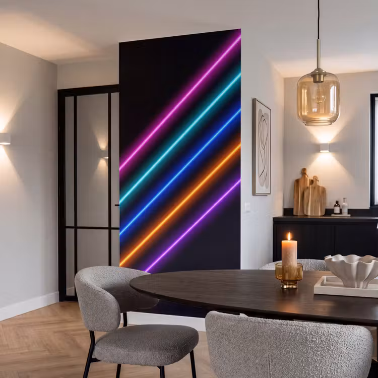 Behang - Neon Lijnen — 5