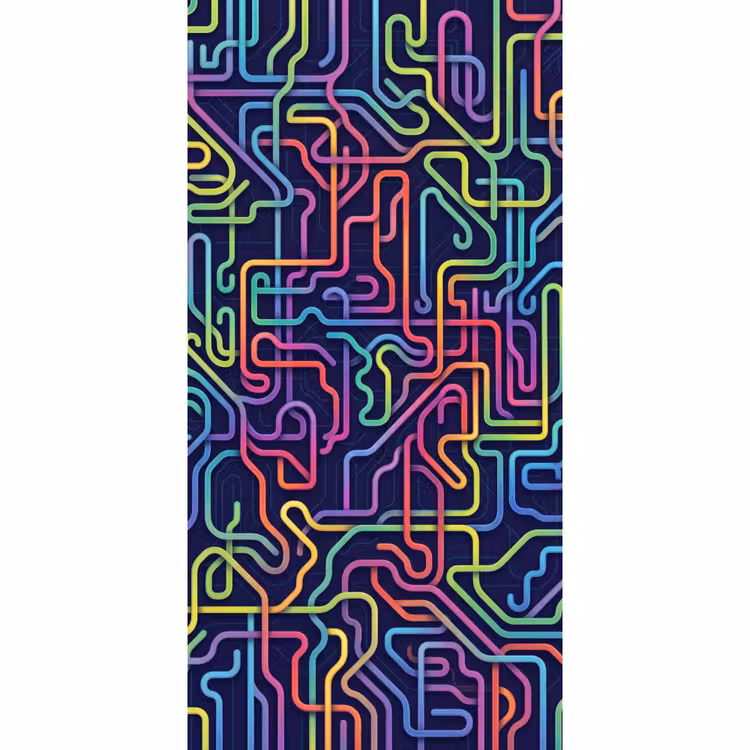 Behang - Retro - Abstract - Neon — 2