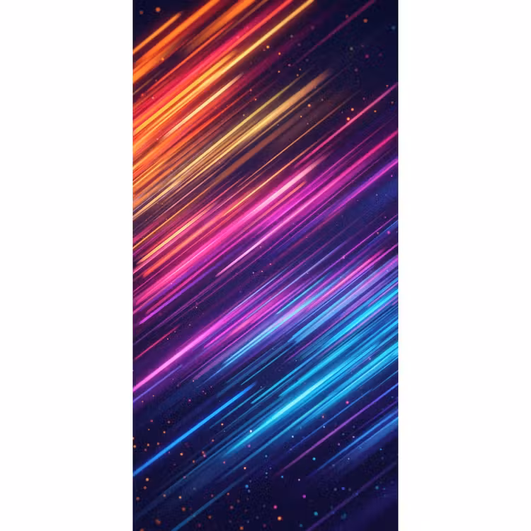 Behang - Abstracte Neon Lijnen — 2