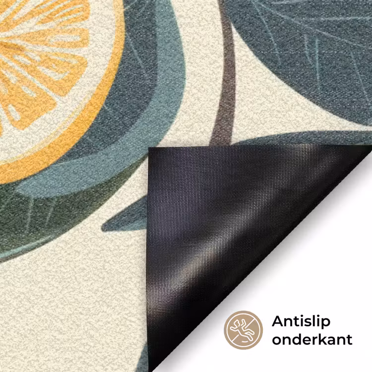 Deurmat - Citroenen - Vruchten - Bladeren - Geel - Groen - Beige — 6