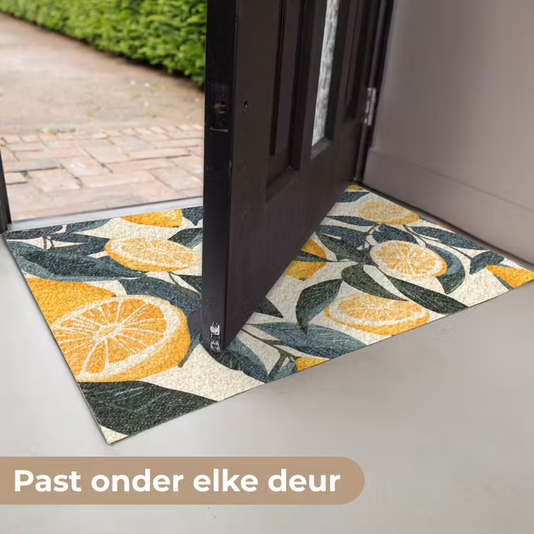 Deurmat - Citroenen - Vruchten - Bladeren - Geel - Groen - Beige — 7