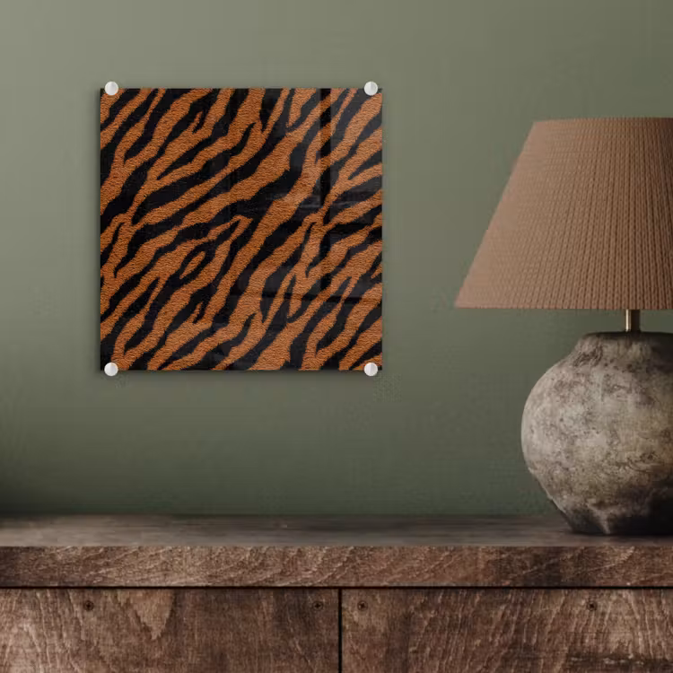 Glas schilderij - Tijger - Zwart - Vacht — 4