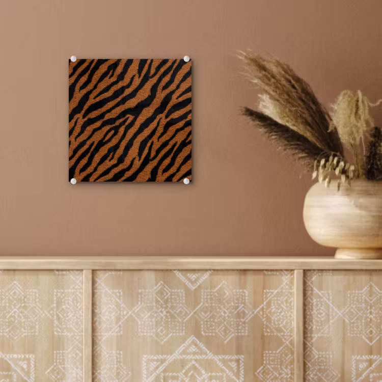 Glas schilderij - Tijger - Zwart - Vacht — 6