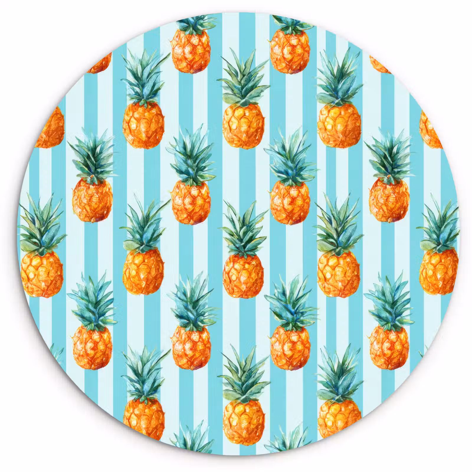Muurcirkel - Ananas - Strepen - Groen — 1