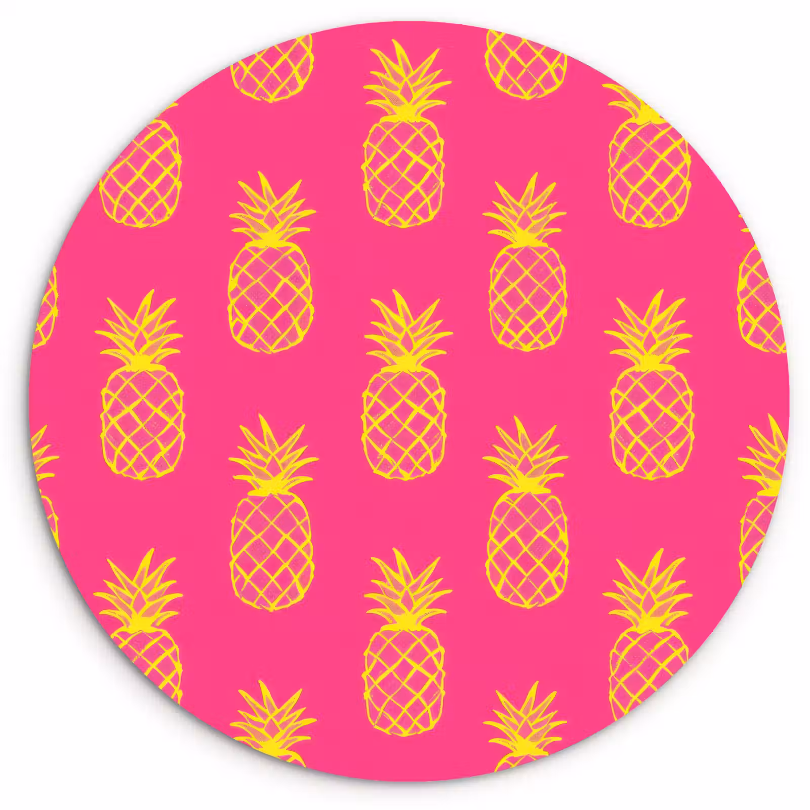 Muurcirkel - Ananas - Trendy - Roze — 1