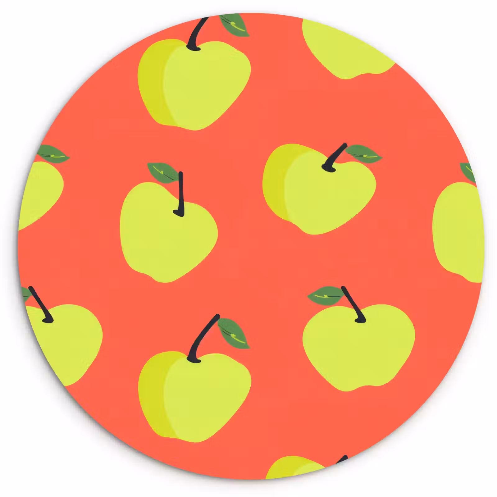 Muurcirkel - Appels - Modern - Groen — 1