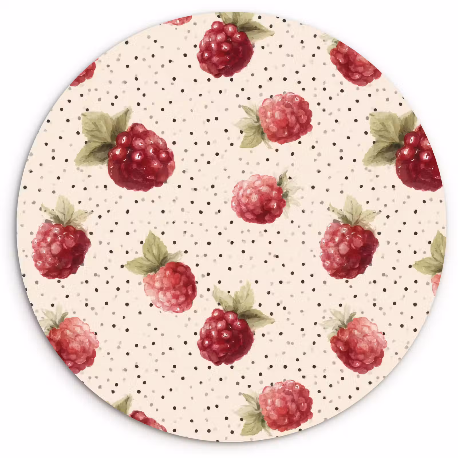 Muurcirkel - Framboos - Stippen - Rood — 1